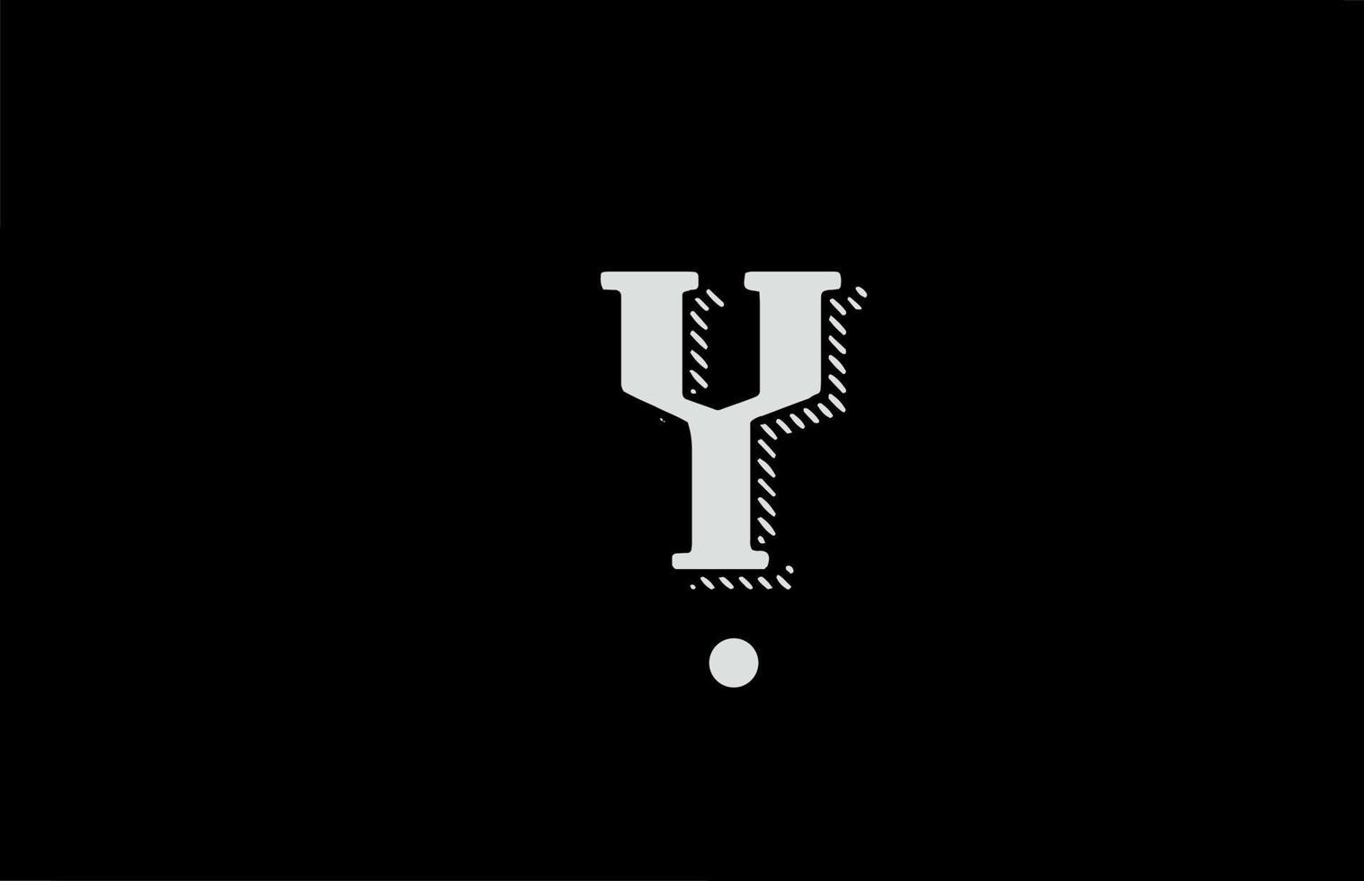 y Schwarz-Weiß-Alphabet-Buchstaben-Symbol-Logo. Design für Unternehmen oder Unternehmen vektor
