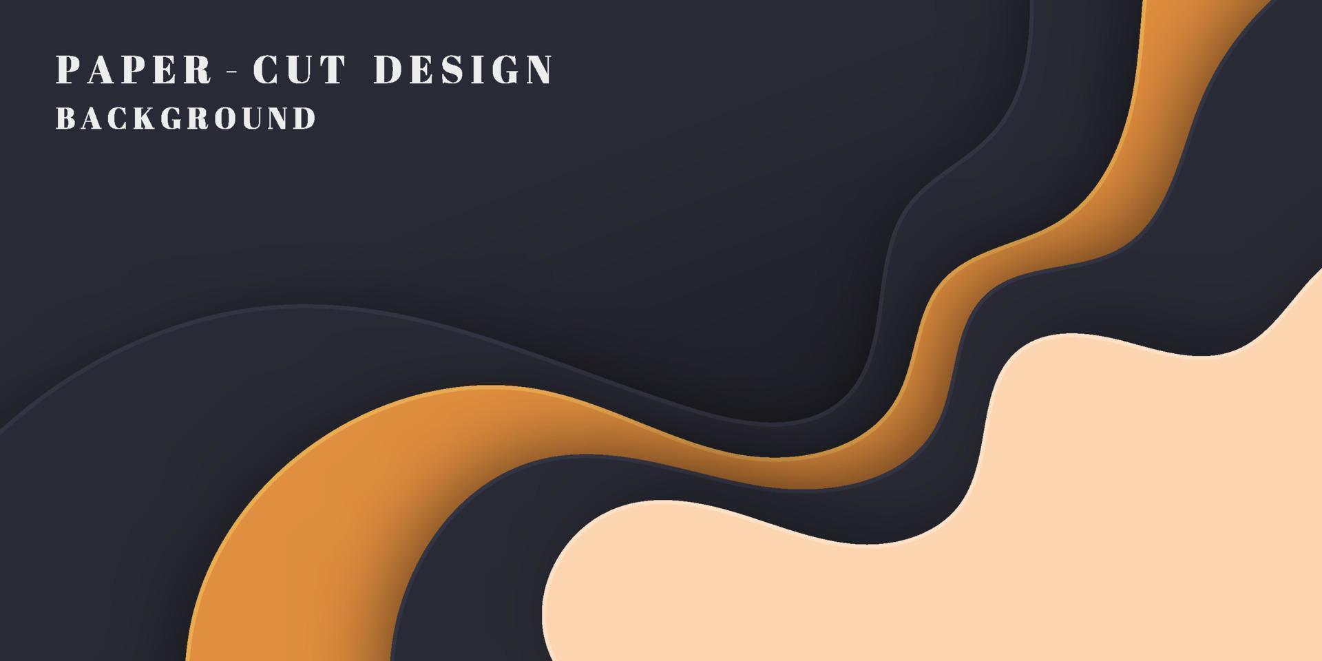 abstrakt pappersklippt vågig design med lyxig dekorativ färg. välorganiserad mall med överlappande lager skugga papper skär bakgrund. illustration vektor