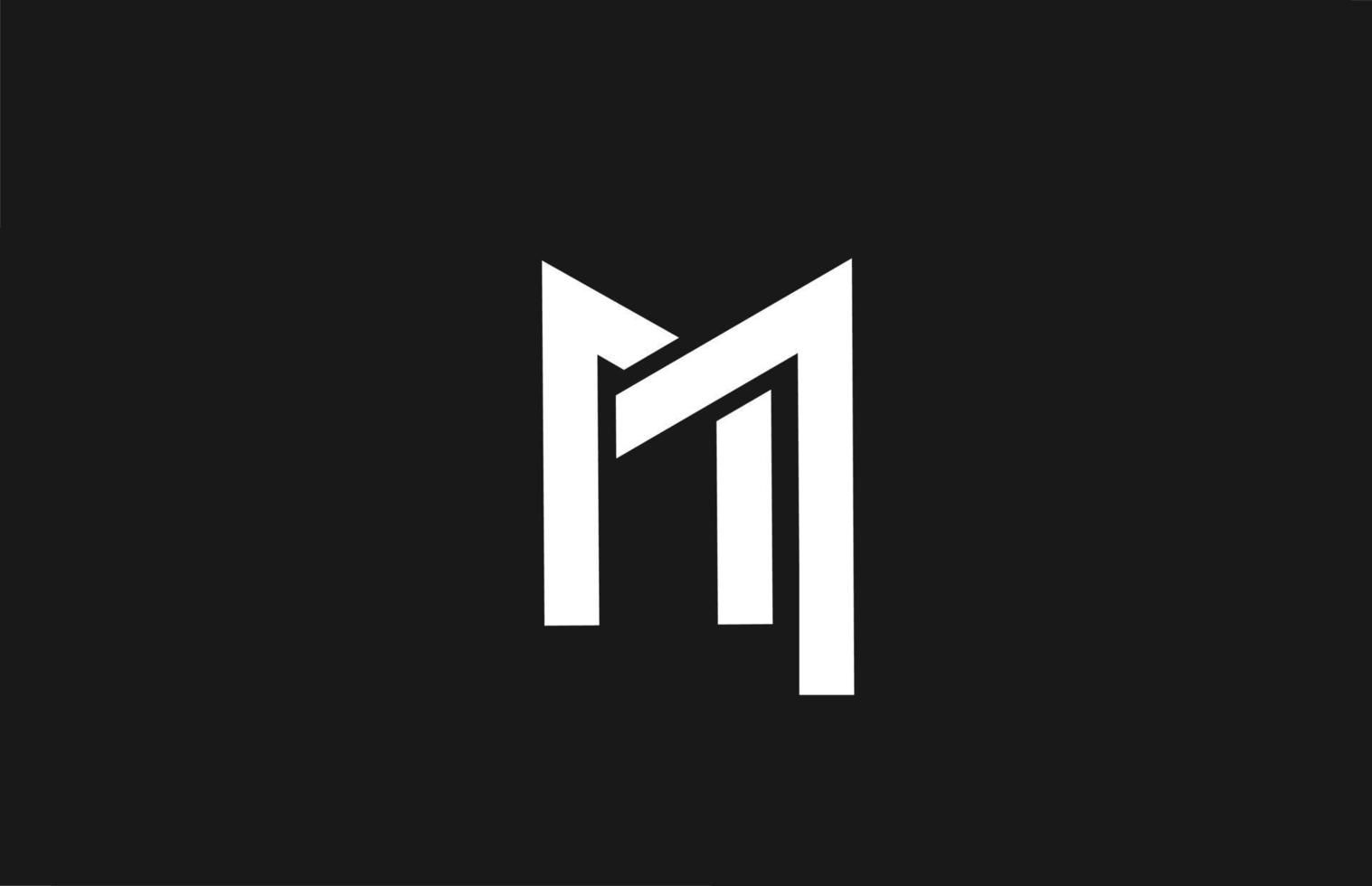 m-Alphabet-Buchstaben-Symbol-Logo mit Liniendesign. kreative vorlage für geschäft und unternehmen in weiß und schwarz vektor
