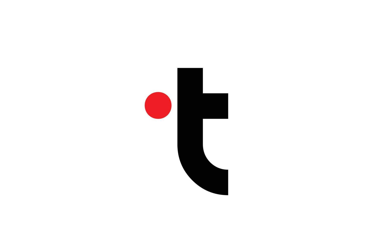 svart vit t alfabetet bokstaven logotyp ikon design. kreativ mall för företag och företag vektor