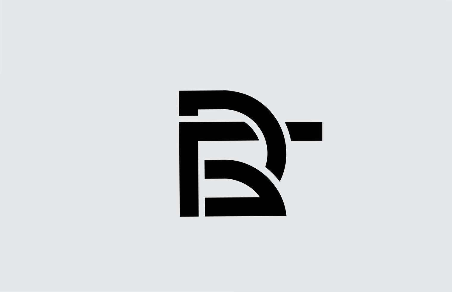 Alphabet r-Buchstaben-Logo-Symbol mit Liniendesign. weiße und schwarze vorlage für geschäft und unternehmen vektor