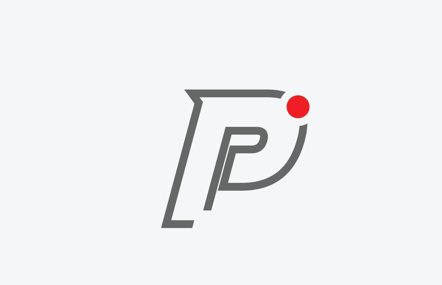 p alfabetet bokstaven ikon logotyp design. kreativ mall för företag vektor