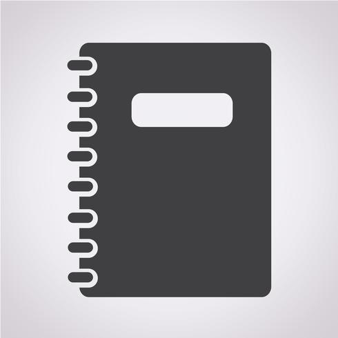 Notebook ikon symbol tecken vektor