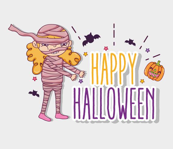 Fröhliche Halloween-Cartoons vektor
