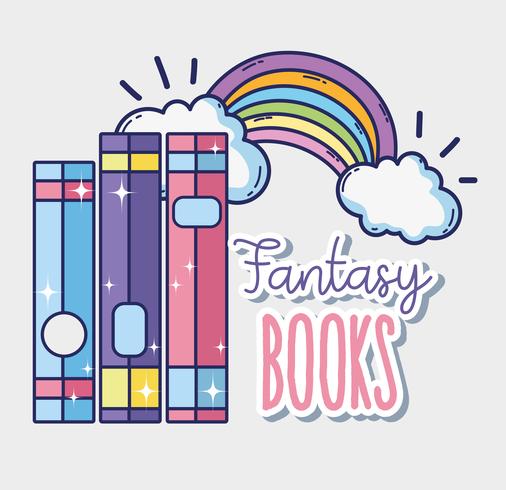 Fantasy- und Zauberbücher vektor