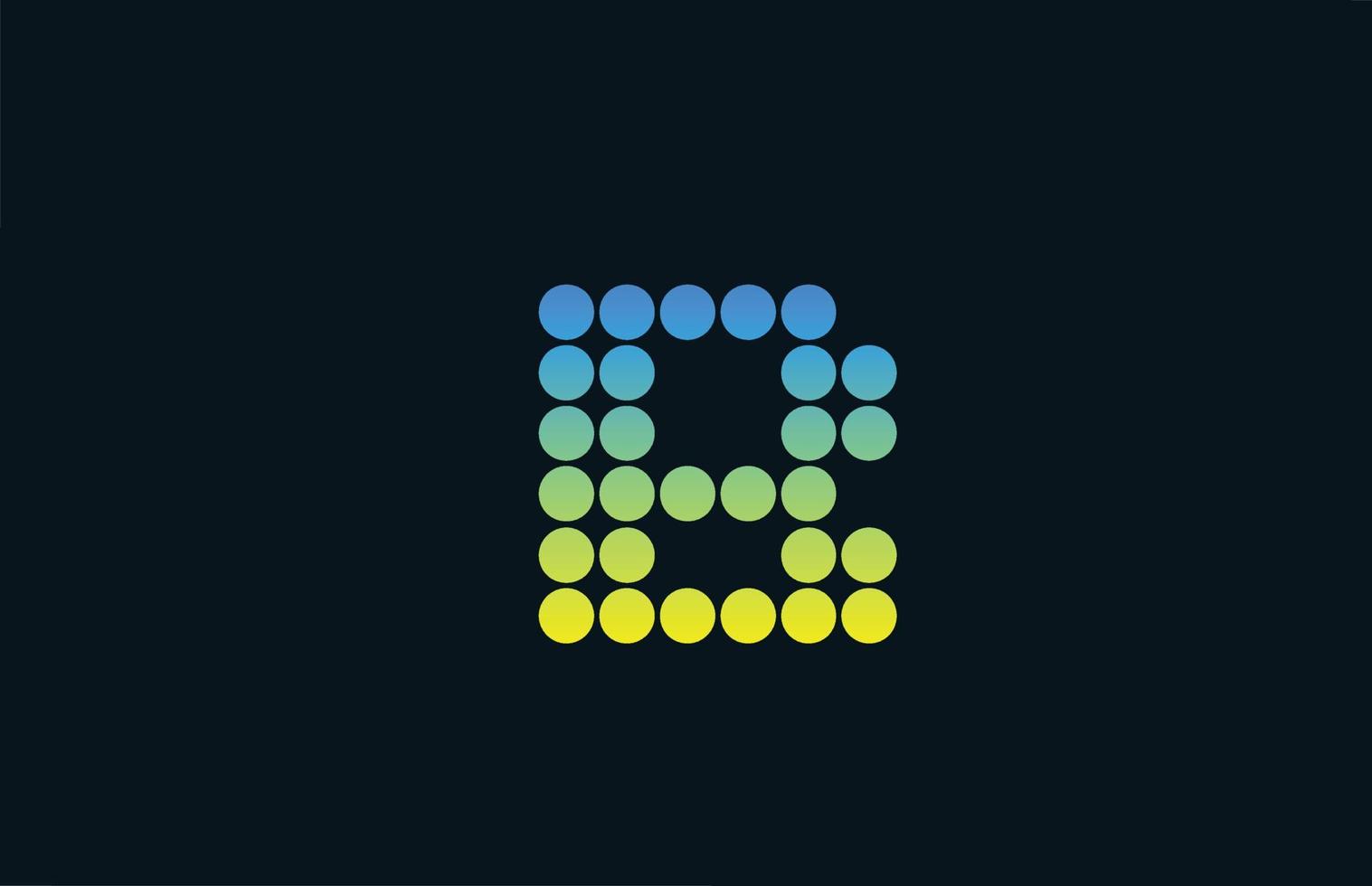 punkt b grün gelb alphabet buchstabe logo icon design. kreative Vorlage für Unternehmen und Unternehmen vektor