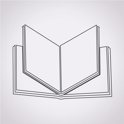 Bok ikon symbol tecken vektor