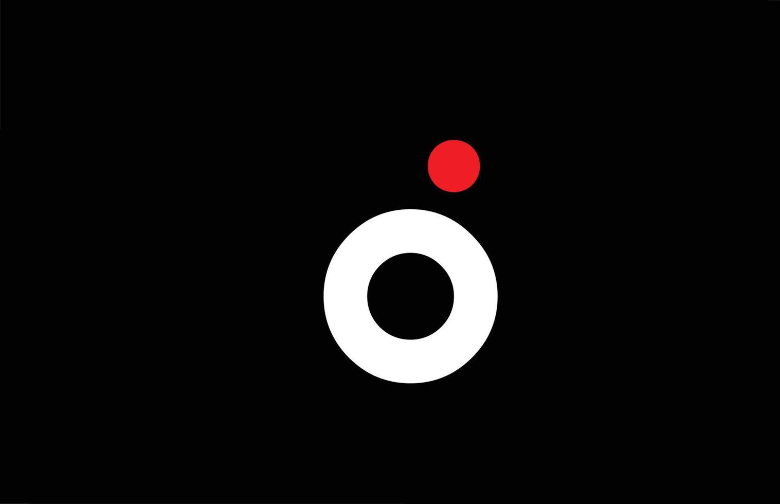 d-Alphabet-Buchstaben-Symbol-Logo-Design. kreative vorlage für unternehmen und business mit rotem punkt in weiß und schwarz vektor