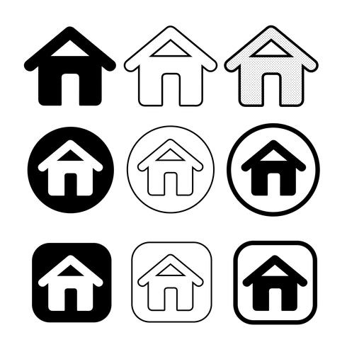 einfaches Haus und Haus Symbol Symbol Zeichen vektor