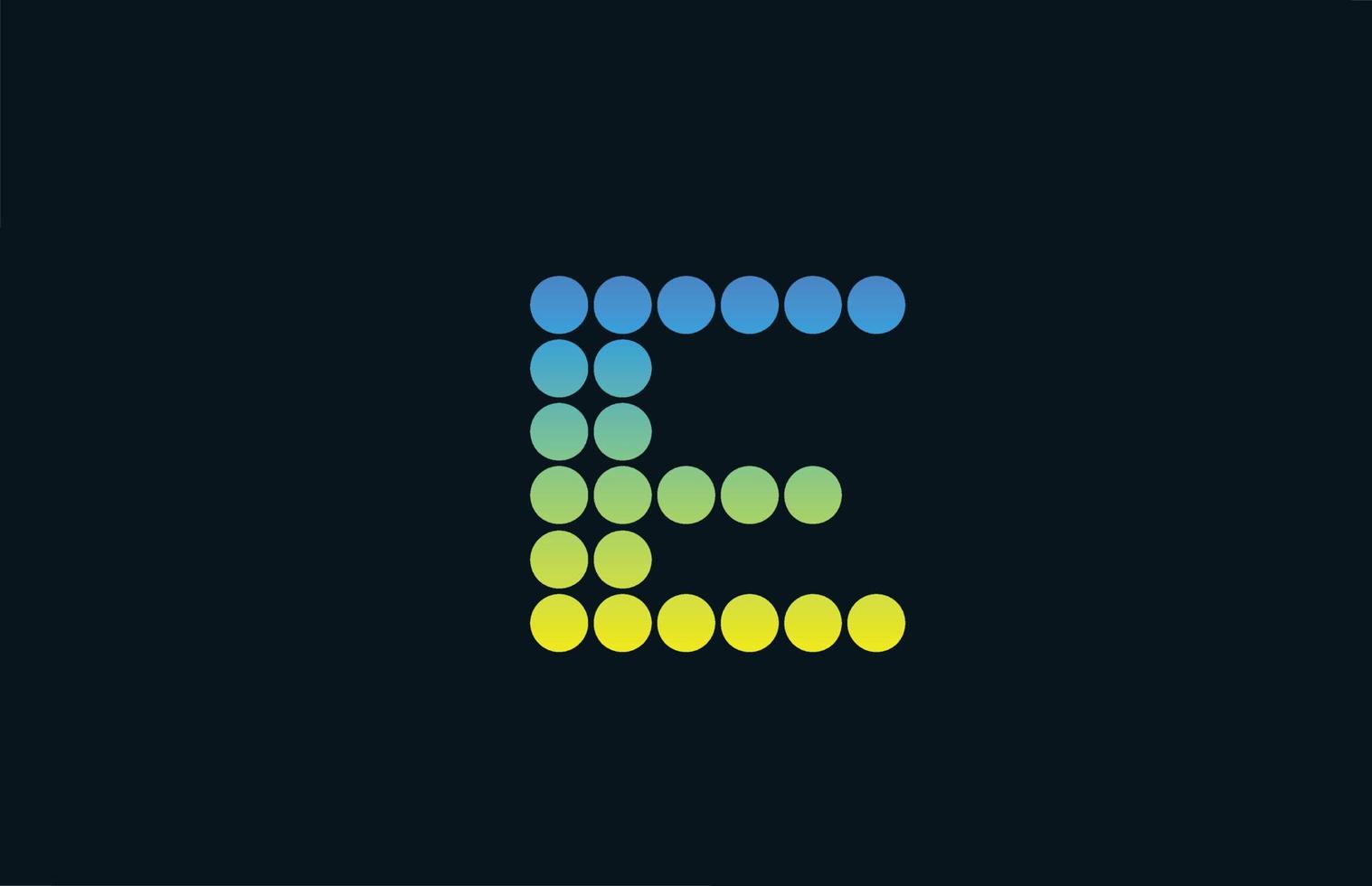 prick e grön gul alfabetet bokstaven logotyp ikon design. kreativ mall för företag och företag vektor
