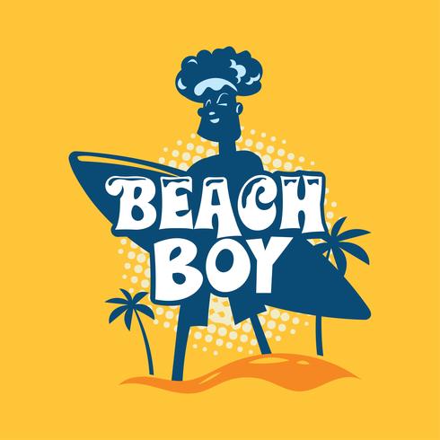 Beach Boy Phrase. Sommarcitationstecken vektor