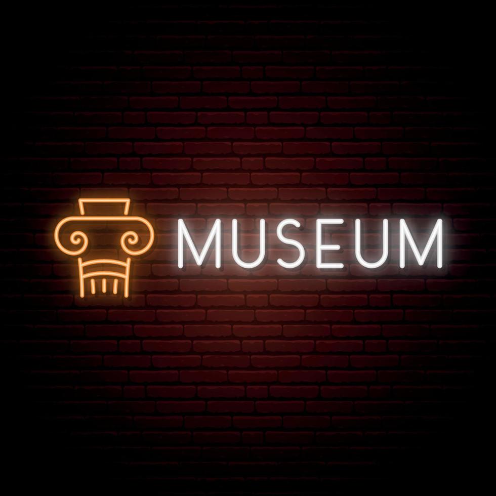 Museums-Leuchtreklame. vektor
