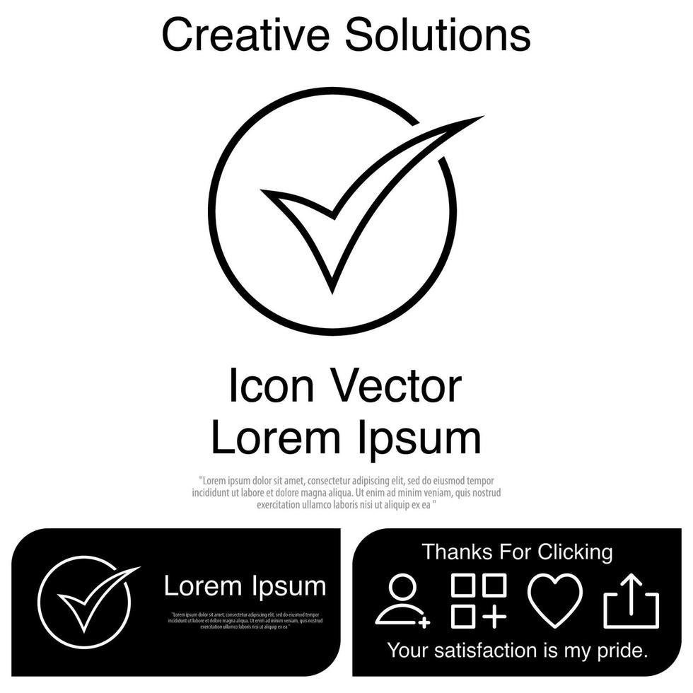 tick icon vektor eps 10
