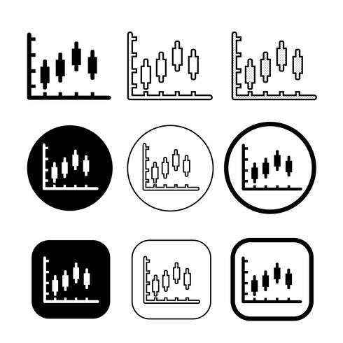 Enkel uppsättning diagram och grafikikon vektor