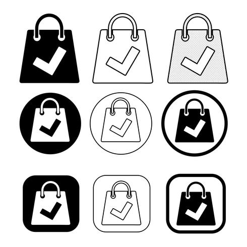 Einkaufstasche-Symbol Verkauf Paket Zeichen vektor