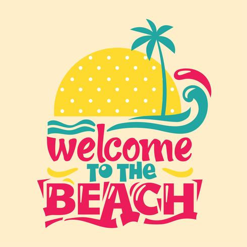 Välkommen till Beach Phrase. Citat Sommar vektor