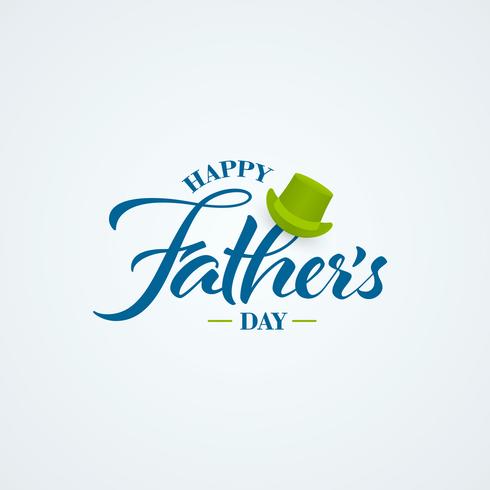 Happy Fathers Day kalligrafi banner vektor