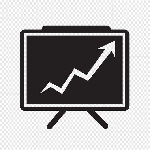 Wachsende Diagramm Präsentationssymbol vektor