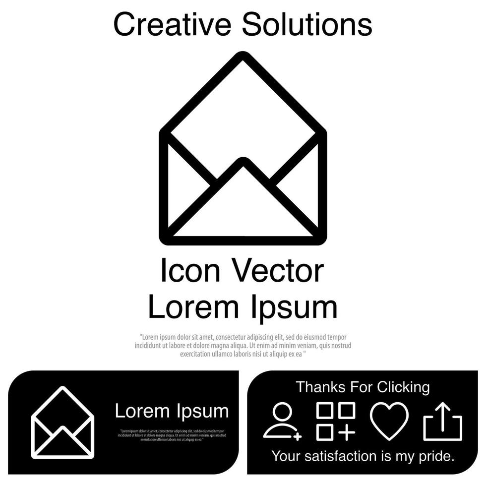 Briefumschlag-Icon-Vektor eps 10 vektor