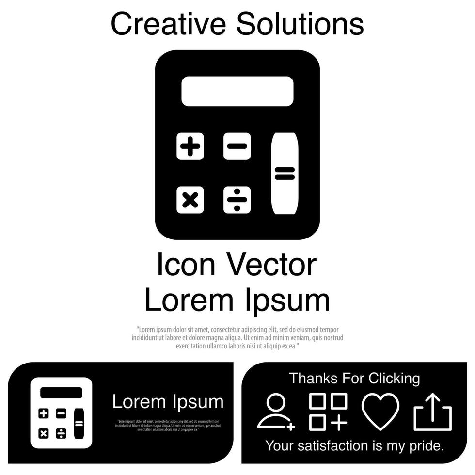 Taschenrechner-Icon-Vektor eps 10 vektor