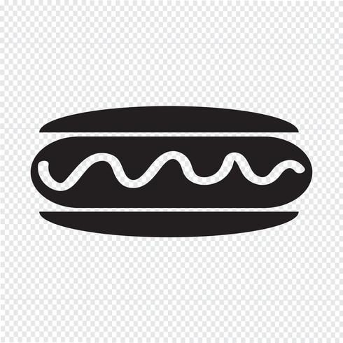 Wurst-Hot-Dog-Symbol vektor