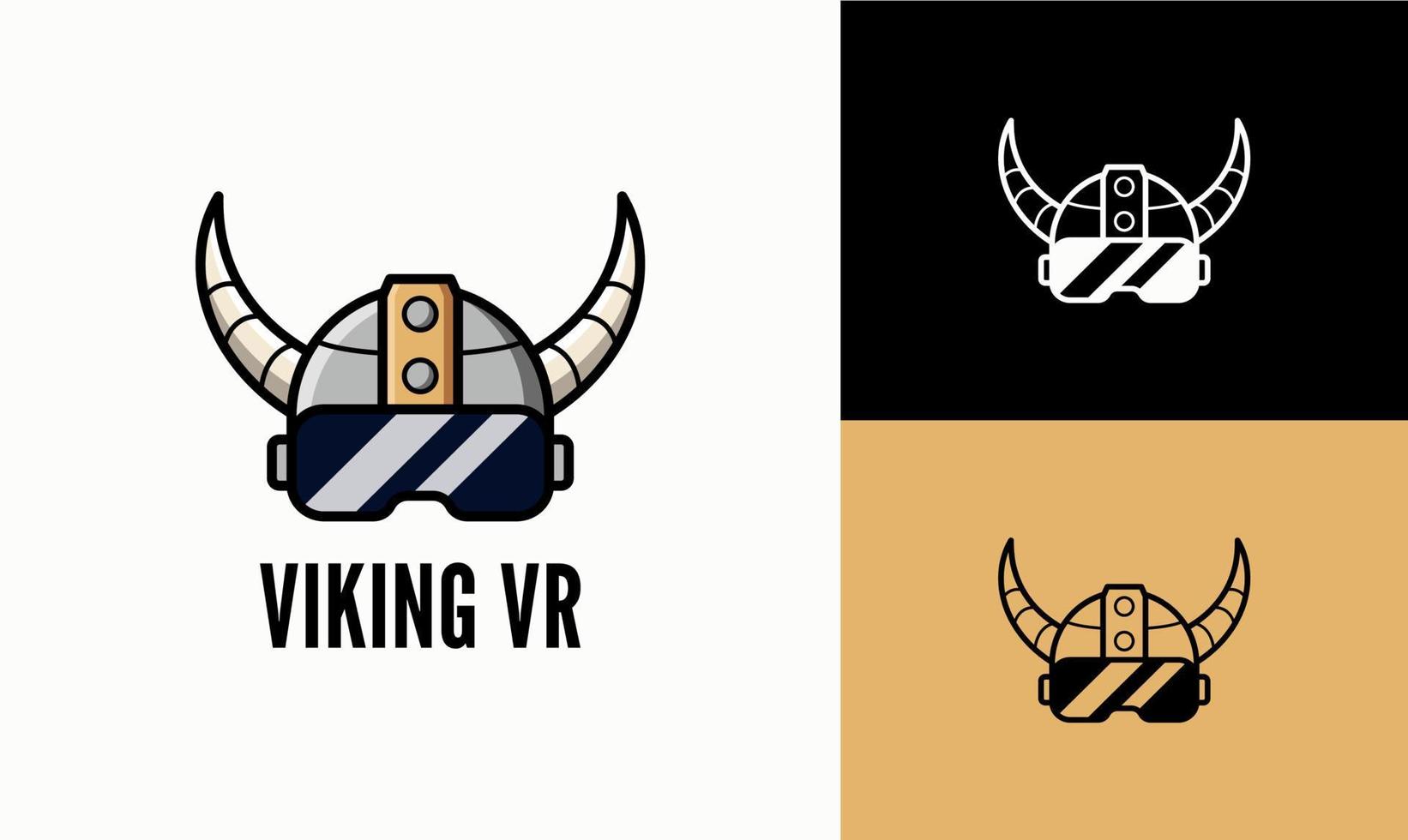 viking hjälms logotyp och vr är lämpliga för esport gaming logotyper. gammal hjälm och modern vvr-logotyp. viking hjälm vektor. vektor