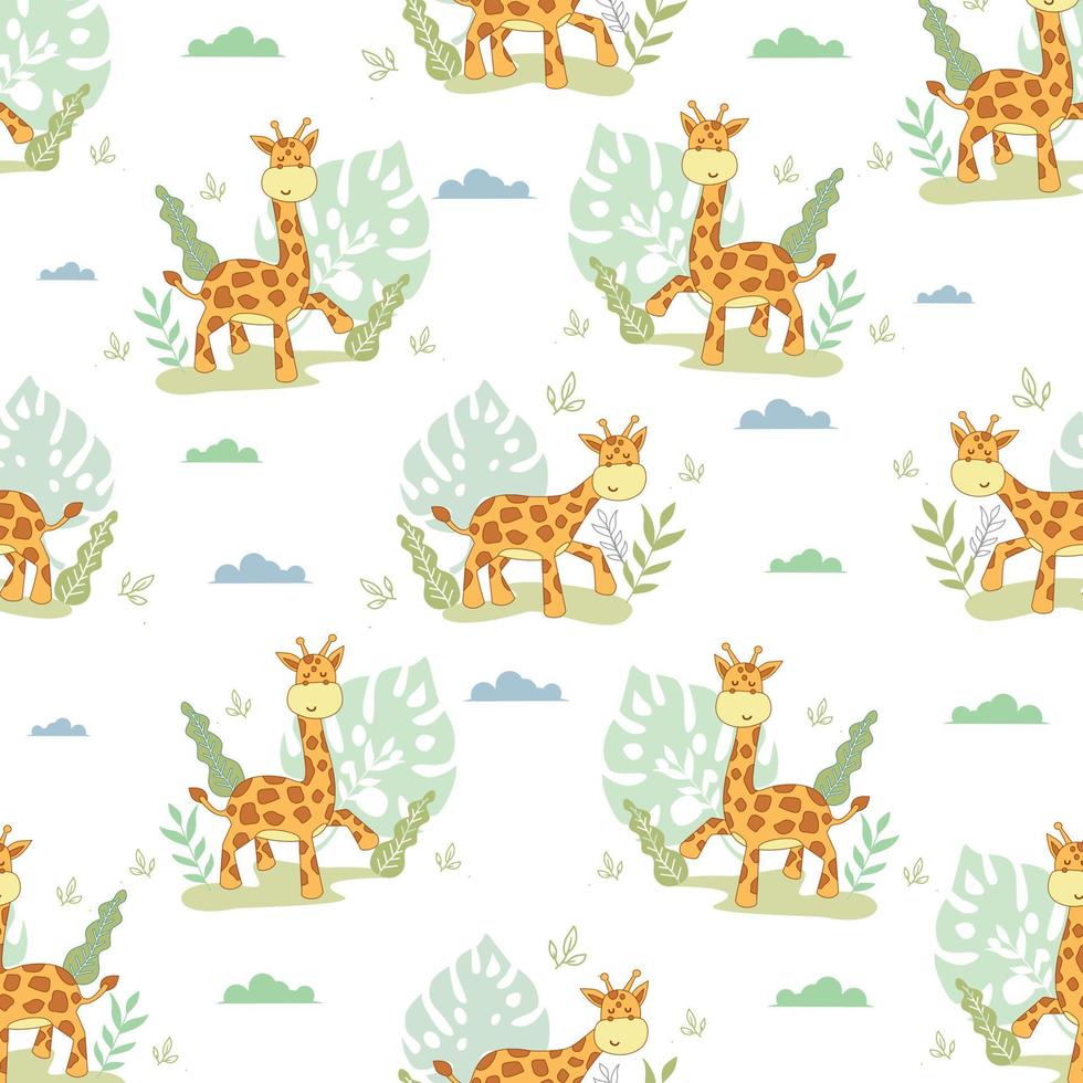 söt giraff mönster sömlös vektor