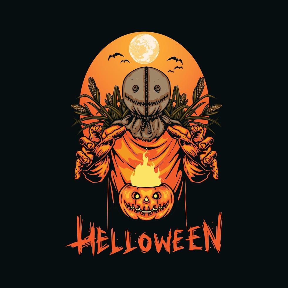 trick and treat halloween illustration vektor