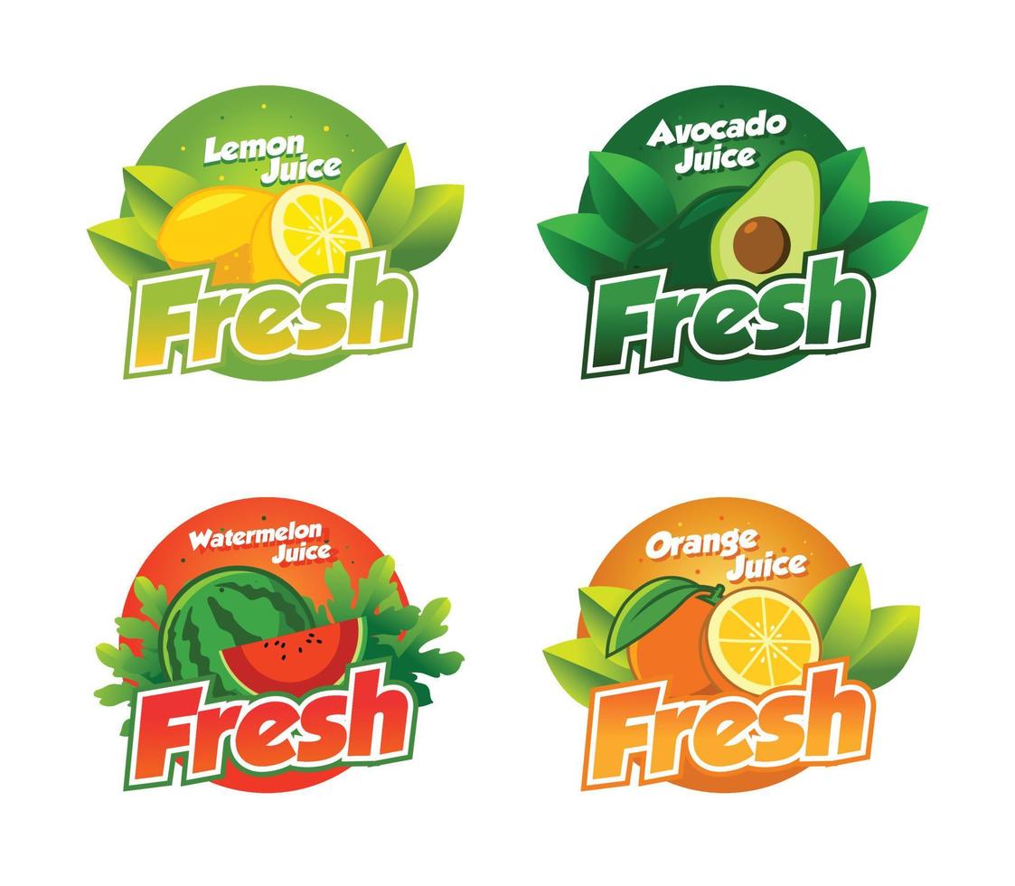 frukt logotyp design vektor