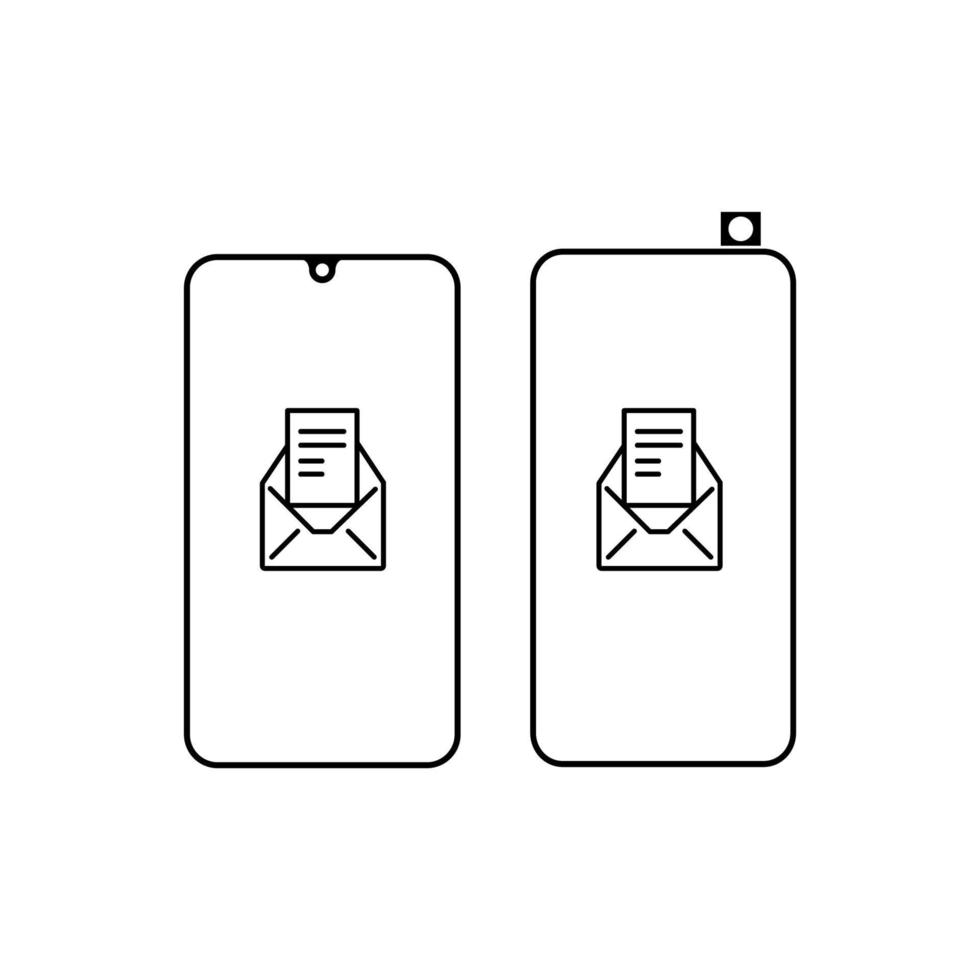 Smartphone-Symbol. Handy-Symbol flaches Design. vektor