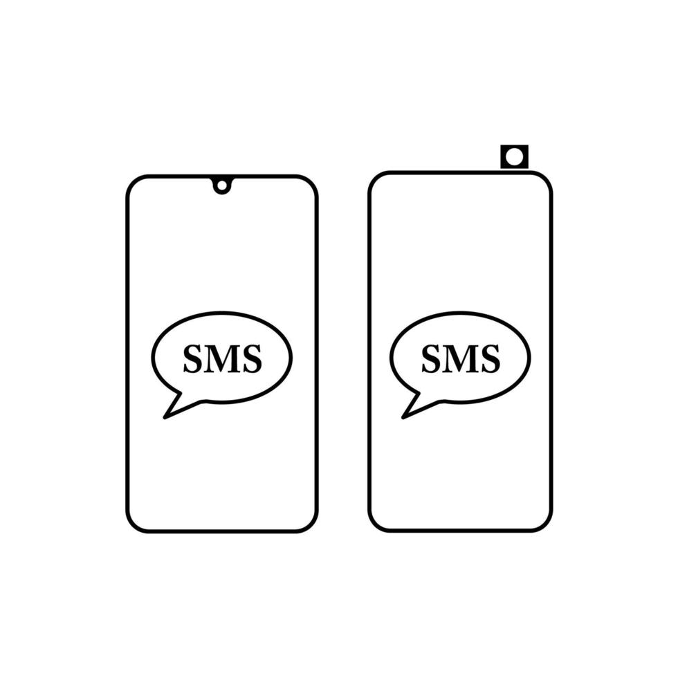 Smartphone-Symbol. Handy-Symbol flaches Design. vektor