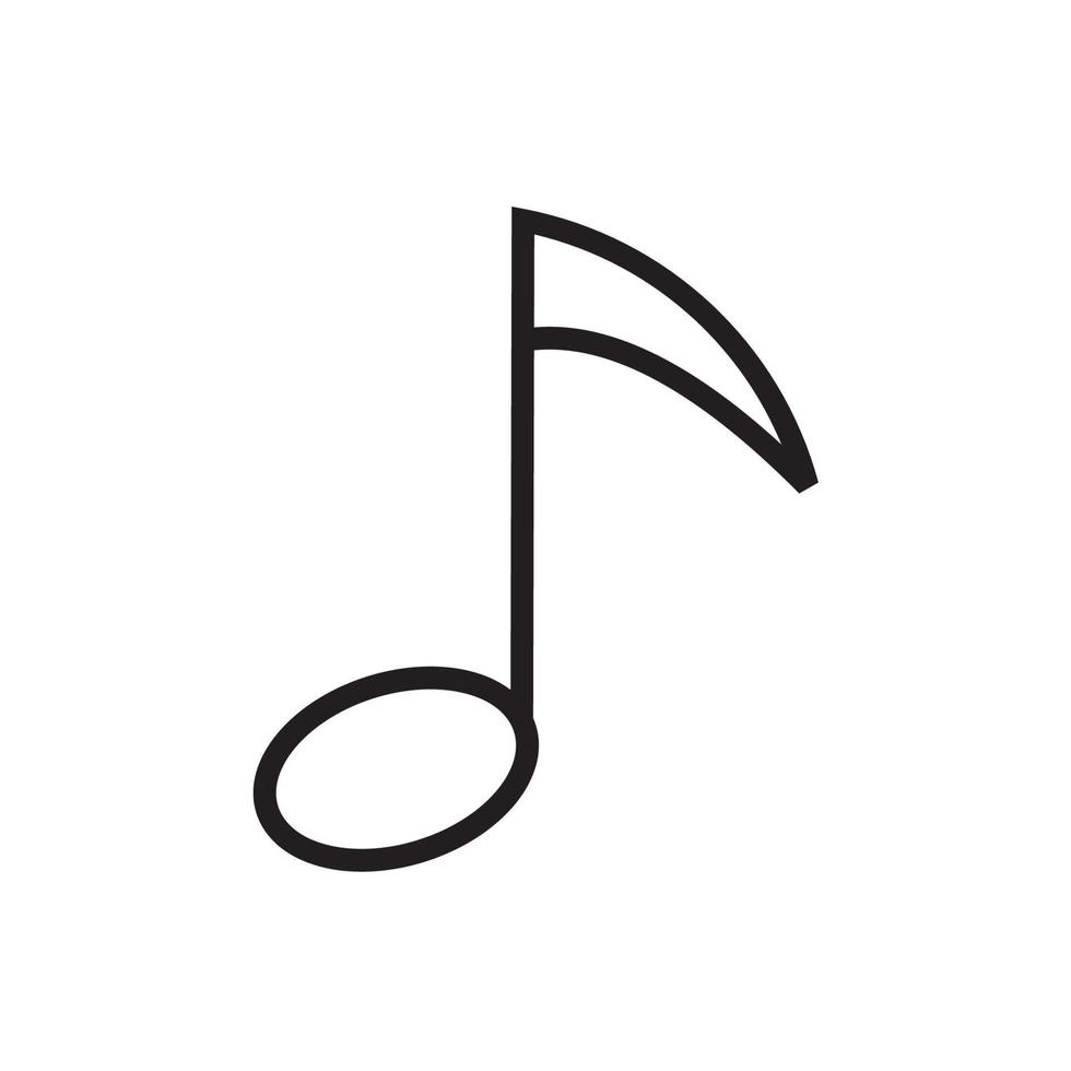 beachten sie musik symbol vektor isolierte vorlage. Tonsymbol, Tonsymbolvektor