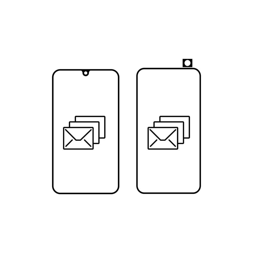 Smartphone-Symbol. Handy-Symbol flaches Design. vektor