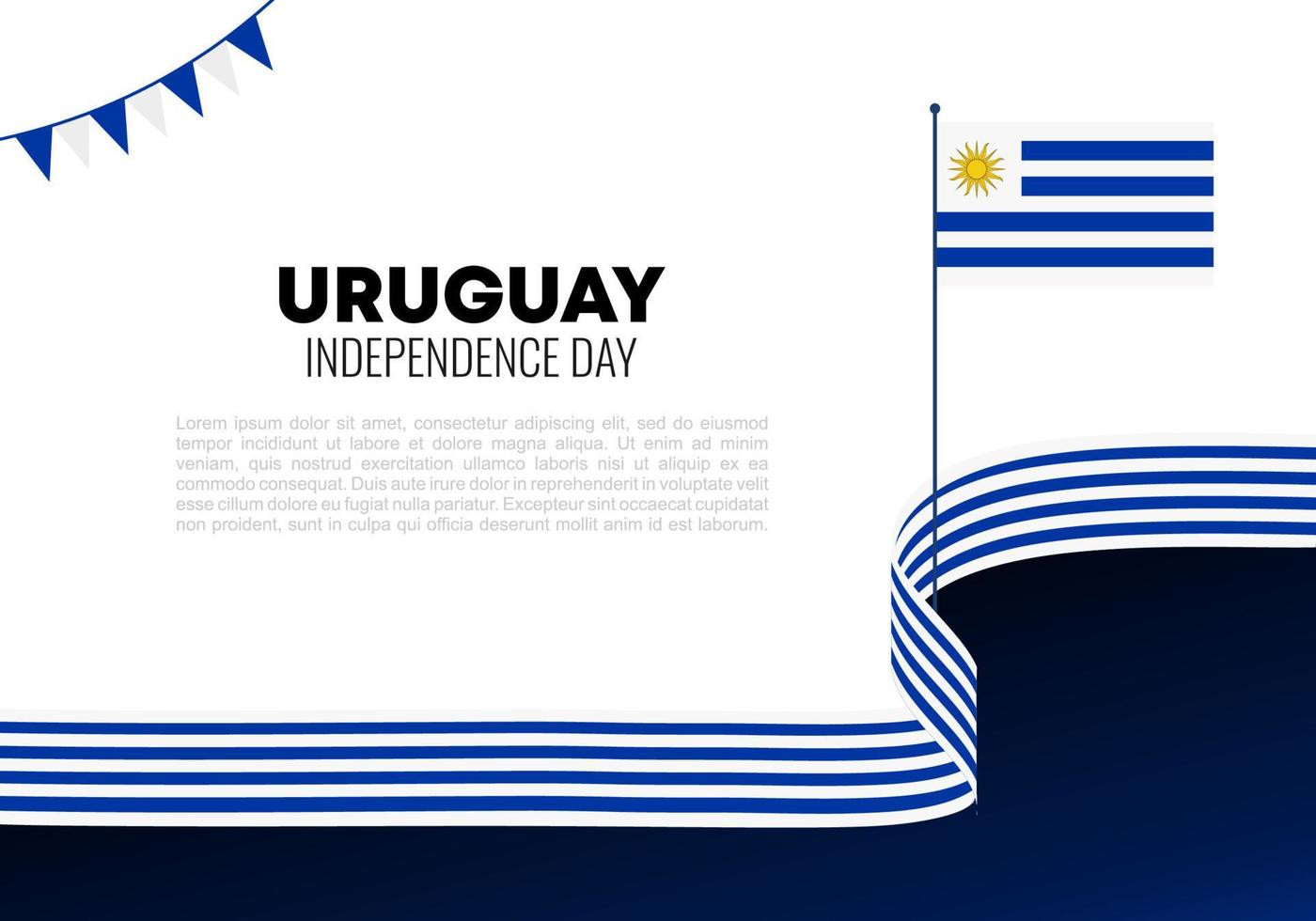 uruguay unabhängigkeitstag hintergrund für die feier am 25. august. vektor