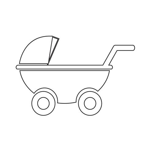 Barnvagnsymbol vektor