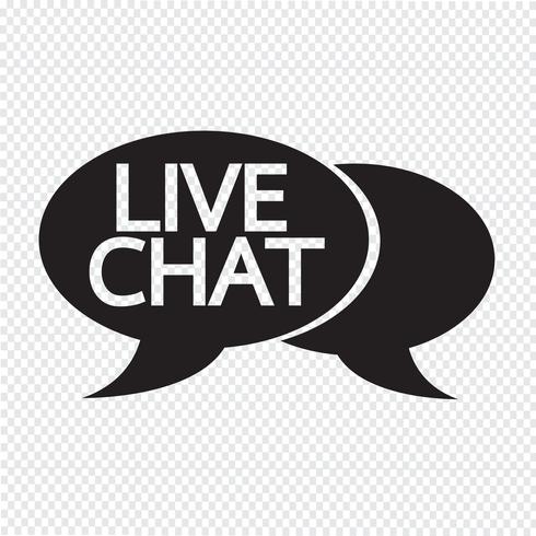 Live chat talbubbla ikon vektor