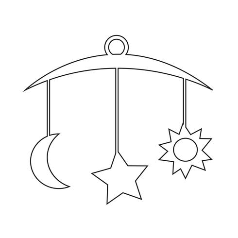 Baby hängen Symbol vektor