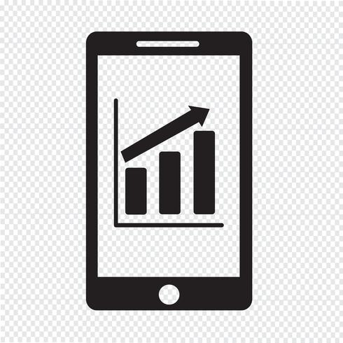 Handy Diagramm Infografiken Symbol vektor