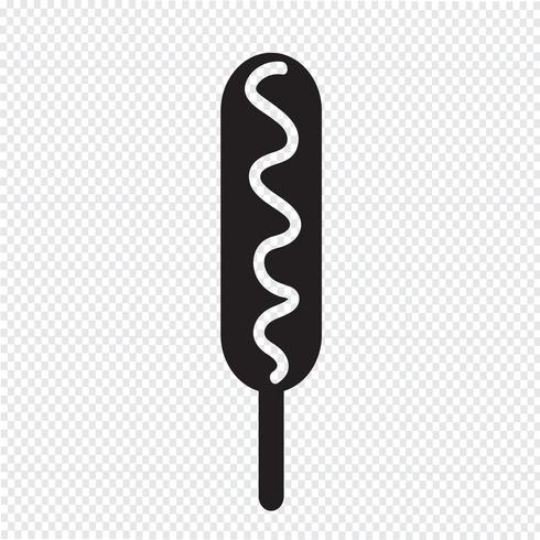 Wurst-Hot-Dog-Symbol vektor