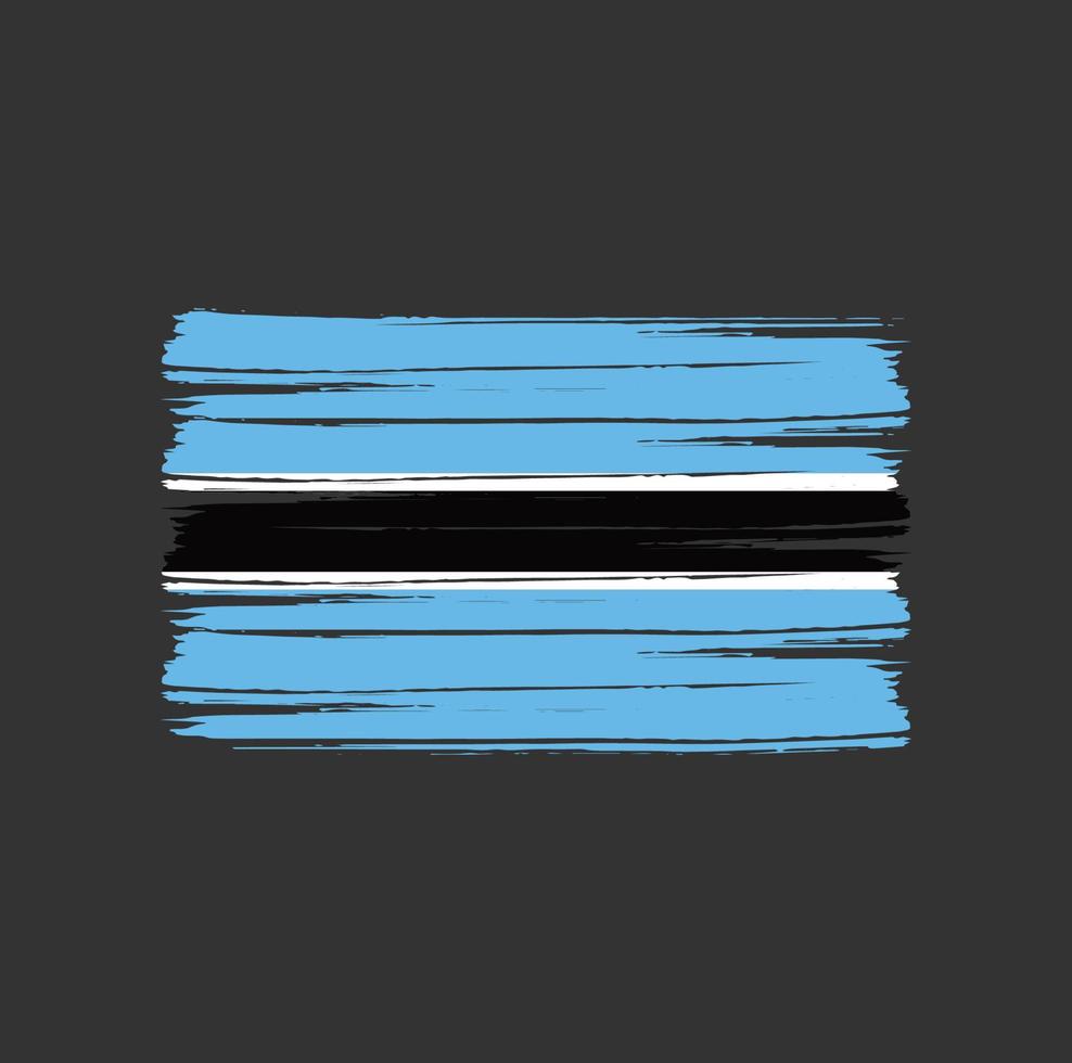 botswana flagge bürste vektor