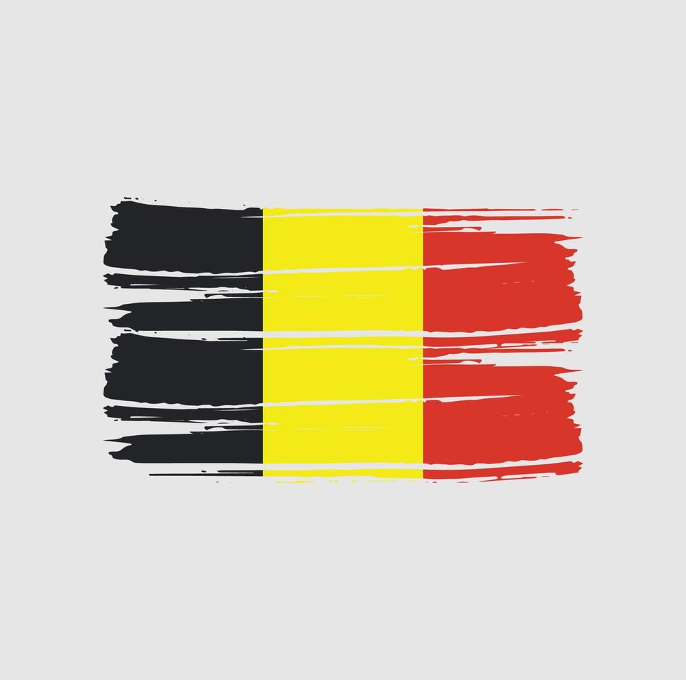 belgische flagge pinselstriche vektor