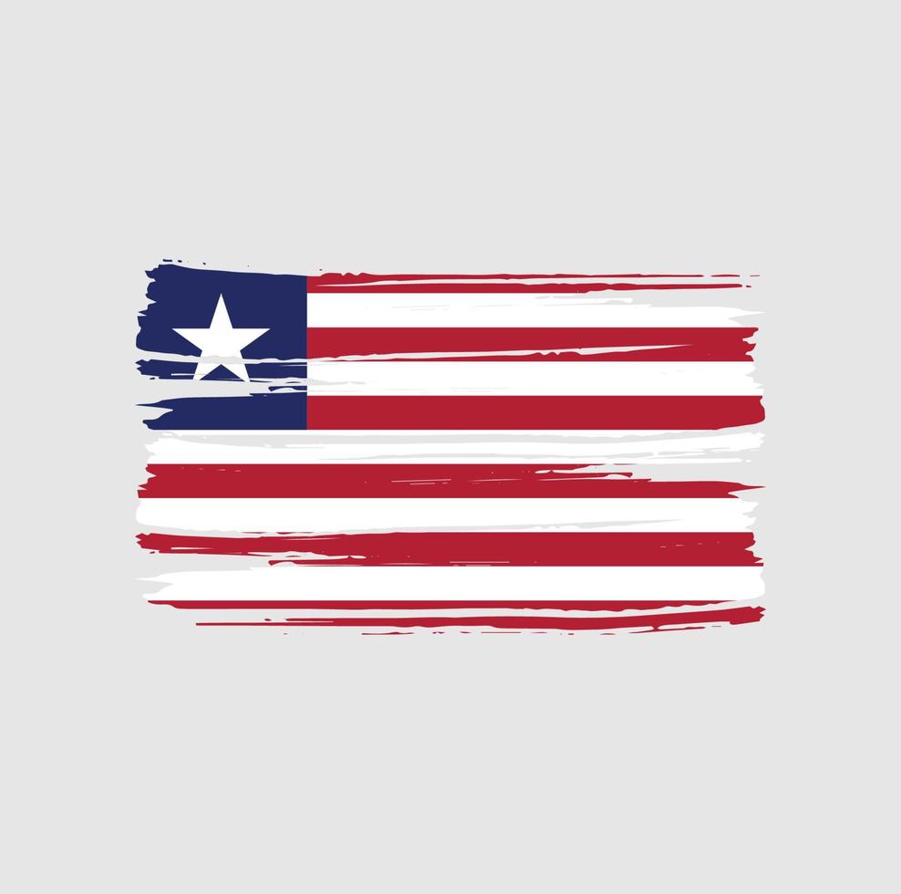 Pinselstriche der Liberia-Flagge vektor