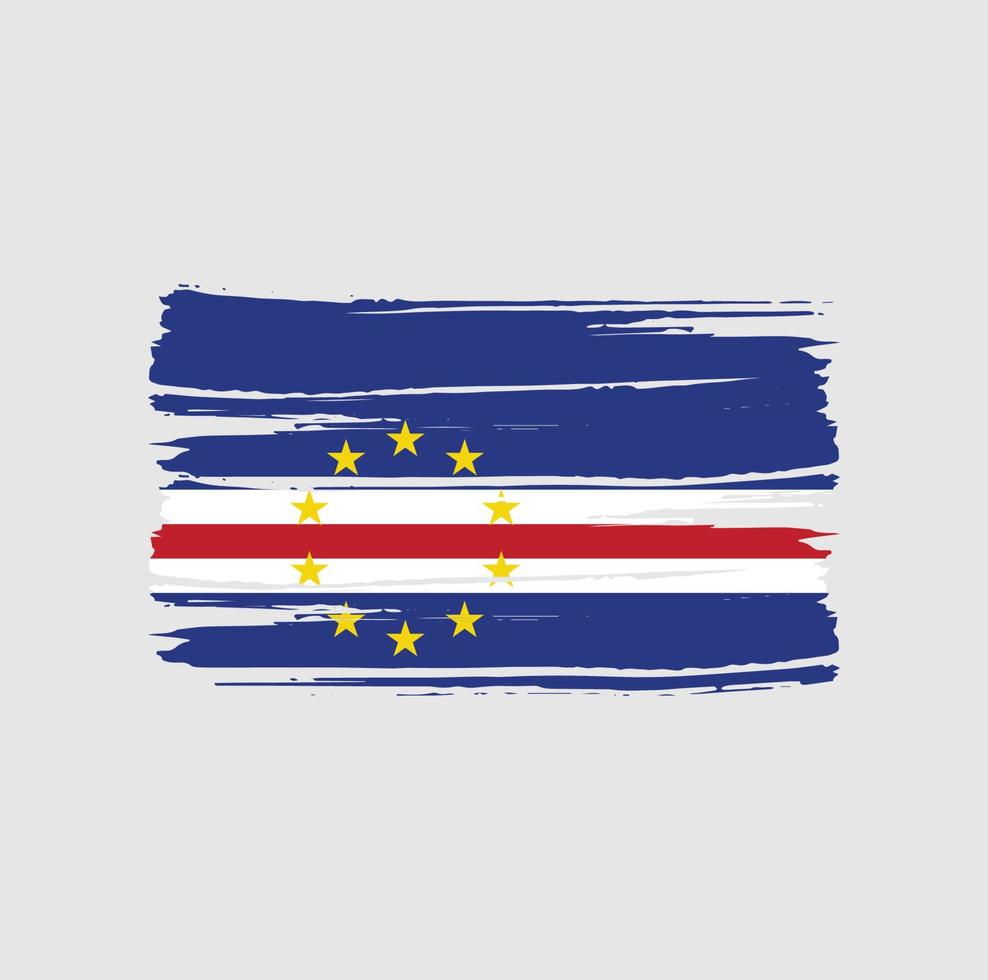 Kap Verdes flagga penseldrag vektor