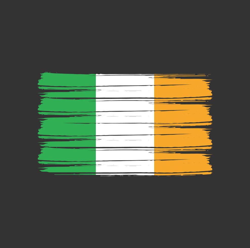 Irlands flaggborste vektor