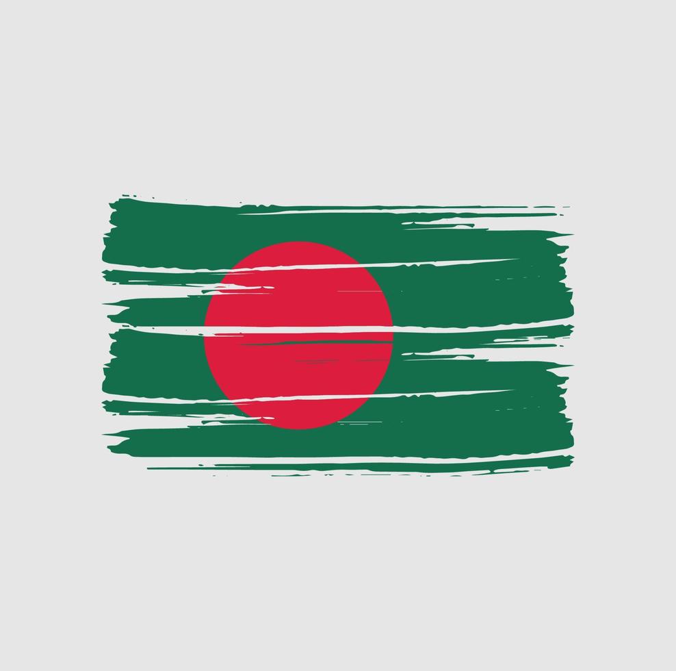 bangladesh flagga penseldrag vektor