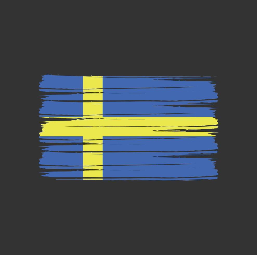 schweden flagge bürste vektor