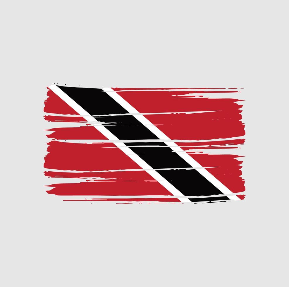 trinidad und tobago flagge pinselstriche vektor