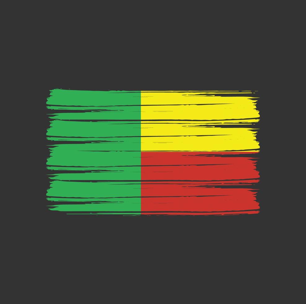 benin flagge bürste vektor