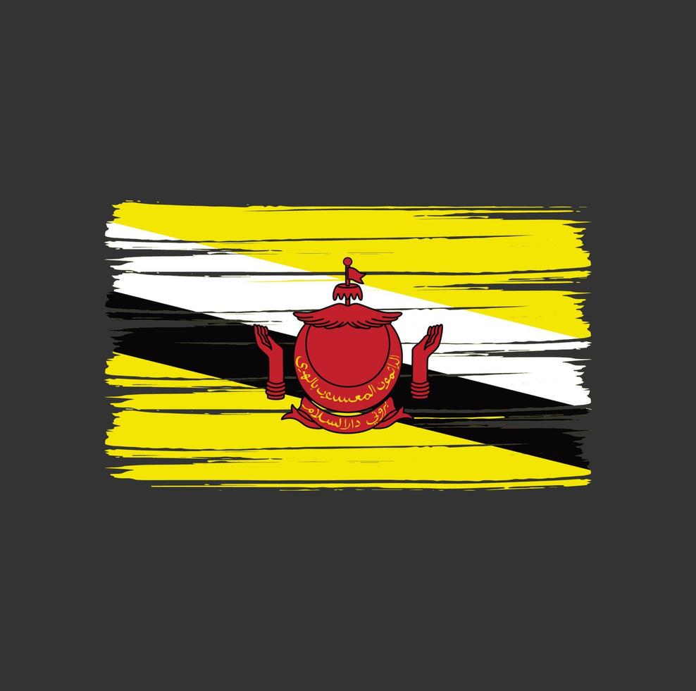 brunei flagga borste vektor