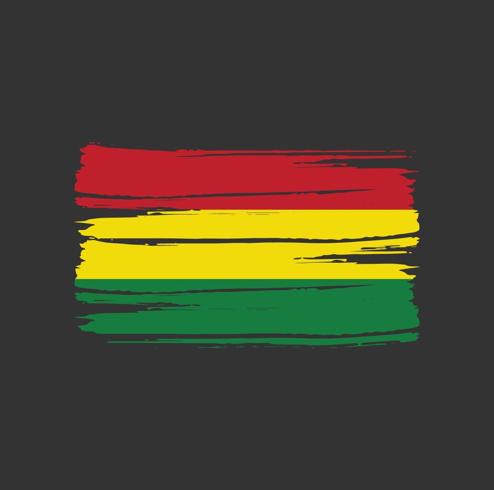 bolivia flagga penseldrag vektor